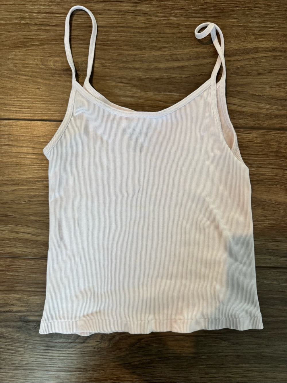 Brandy Melville White Ribbed Spaghetti Strap Cami